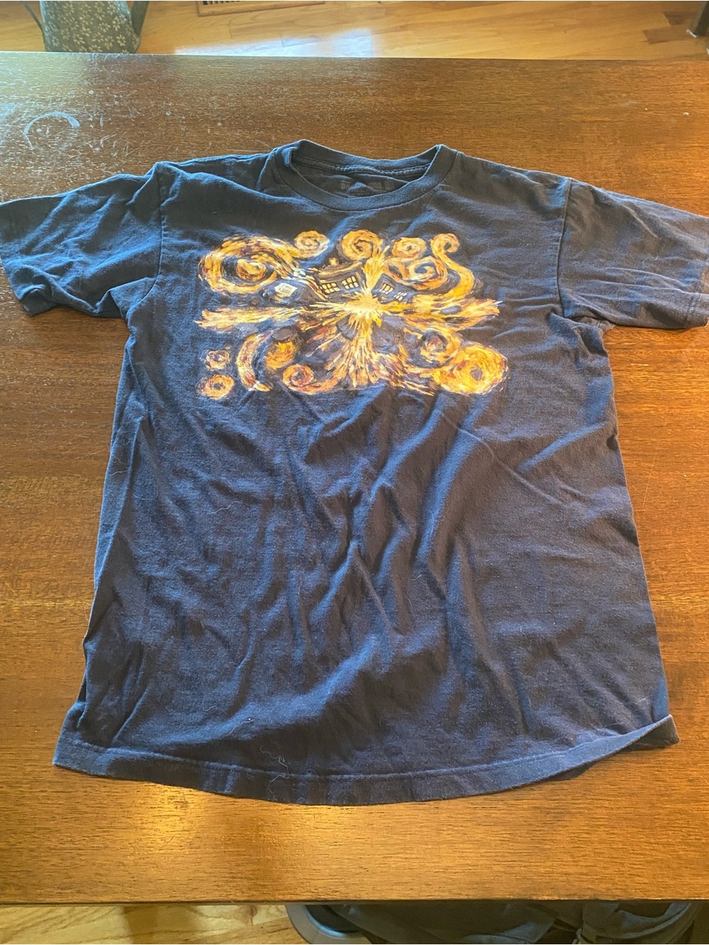 Ripple Junction Doctor Who Van Gogh Exploding TARDIS T-Shirt womens Size Medium